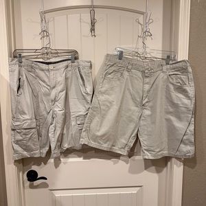 2 Pair Wrangler Men’s Khaki Shorts Size 38